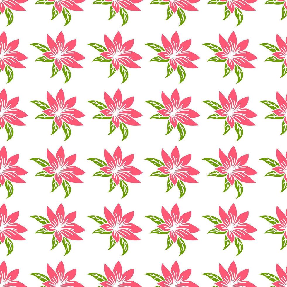 Hand drawn floral seamless pattern with beauty flowers vector design. Perfect for textile prints