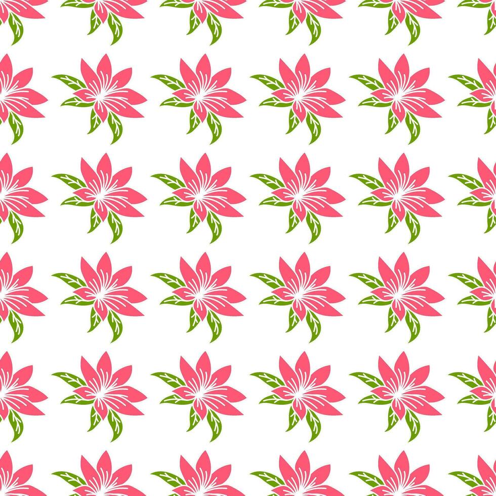 Hand drawn floral seamless pattern with beauty flowers vector design. Perfect for textile prints