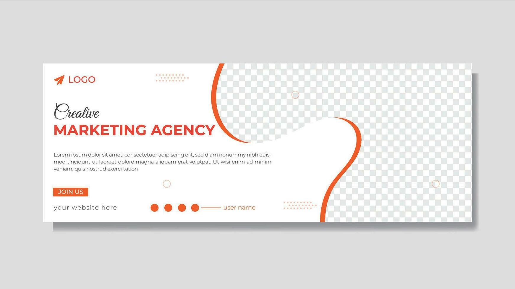 Business timeline cover design and web banner design vector template for digital marketing agency.