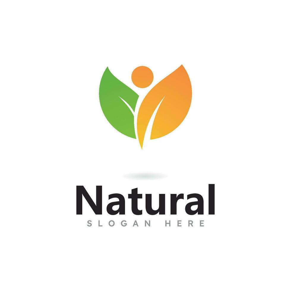 Tree leaf vector logo design