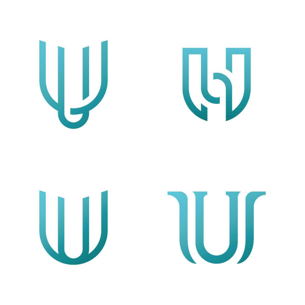 U Letter logo design template elements vector