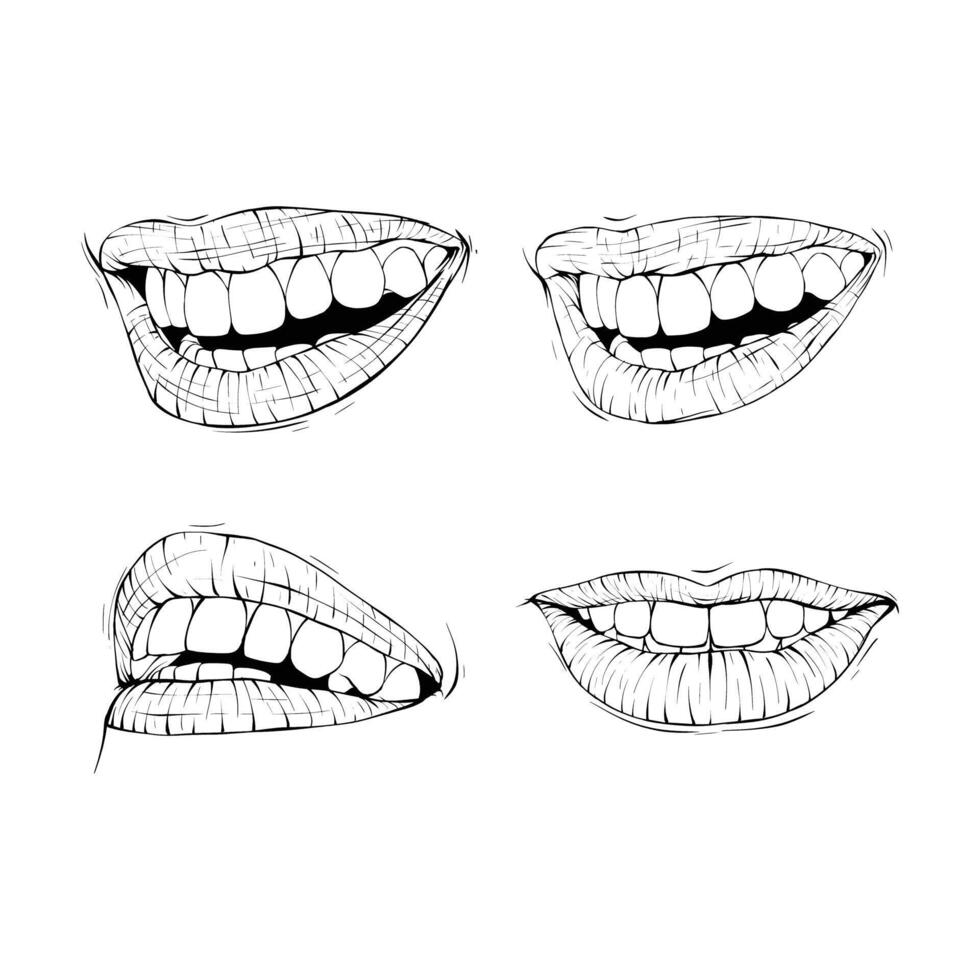 set laughing mouth collection 26301517 Vector Art at Vecteezy