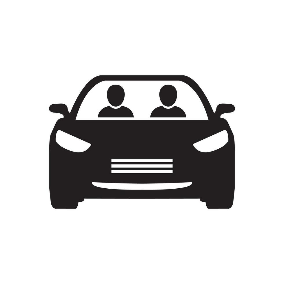 Carpool icon. Car sharing. Road trip. Vector icon isolated on white background.