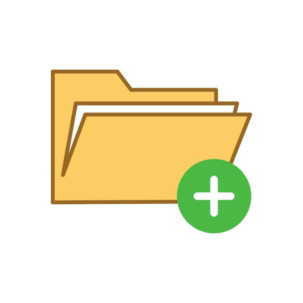 Add Files Vector Icon, Add folder symbol. Simple, modern flat vector illustration for mobile app, website or desktop app