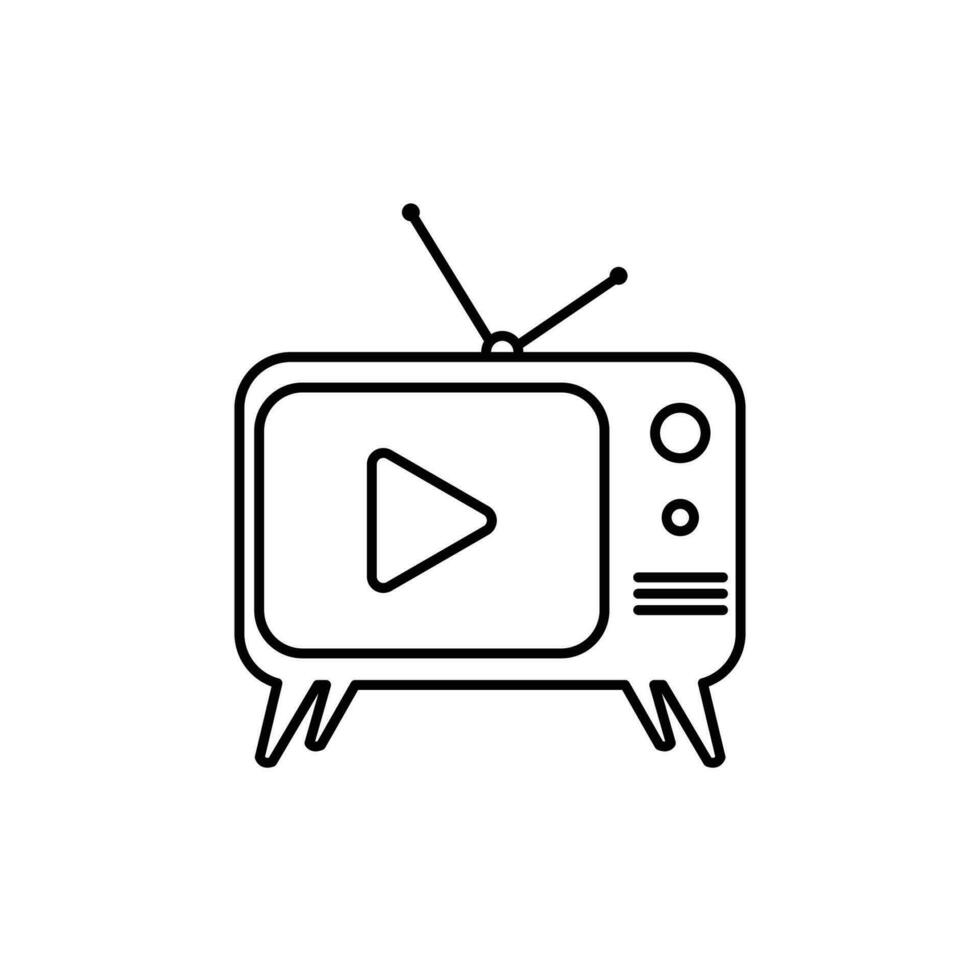 television - communication icon vector