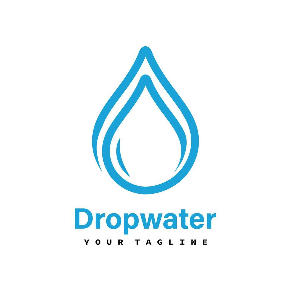 Creative Drop Water Concept Logo Design Template vector