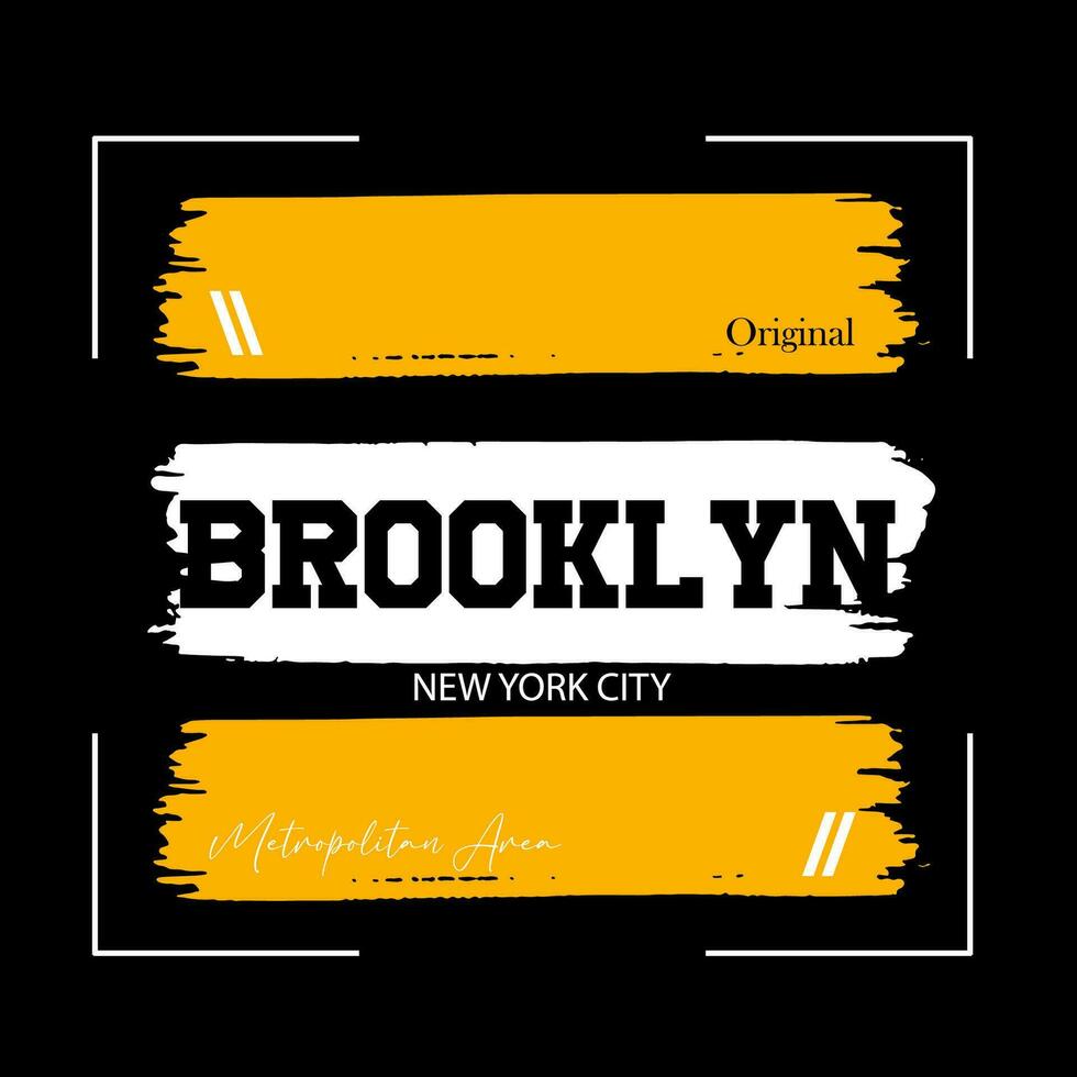 brooklyn. Graphic mens dynamic t-shirt design, poster, typography. Vector illustration.
