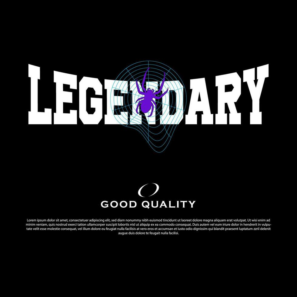 Design t-shirt Steetwar Thypography legendary vector