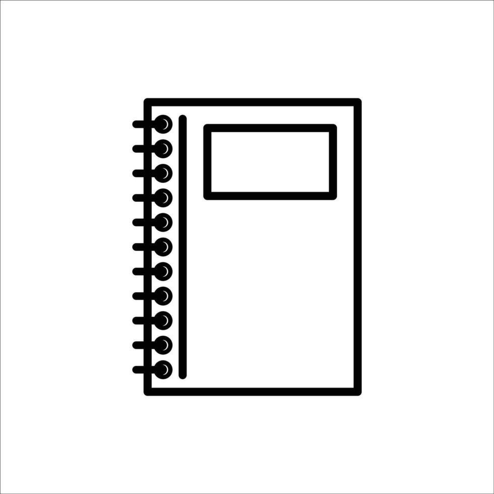 Nota libro - papelería icono vector