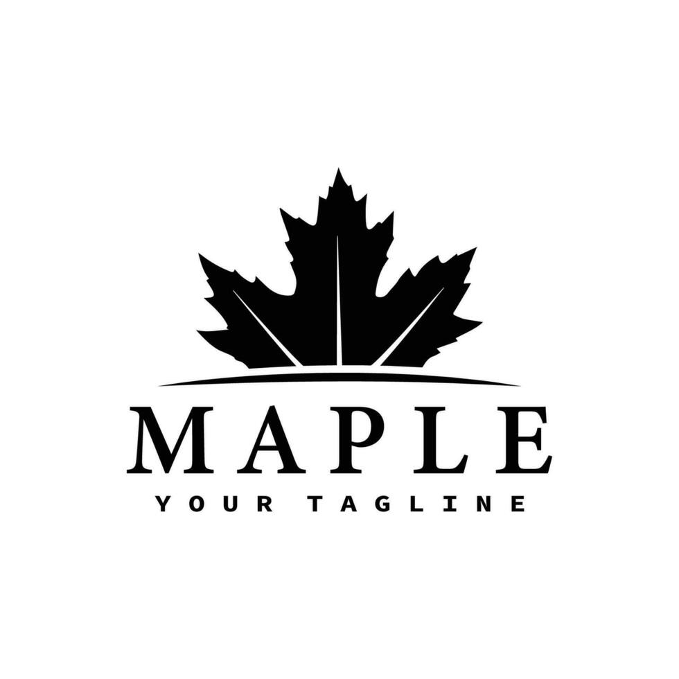 maple logo concept black and white vector