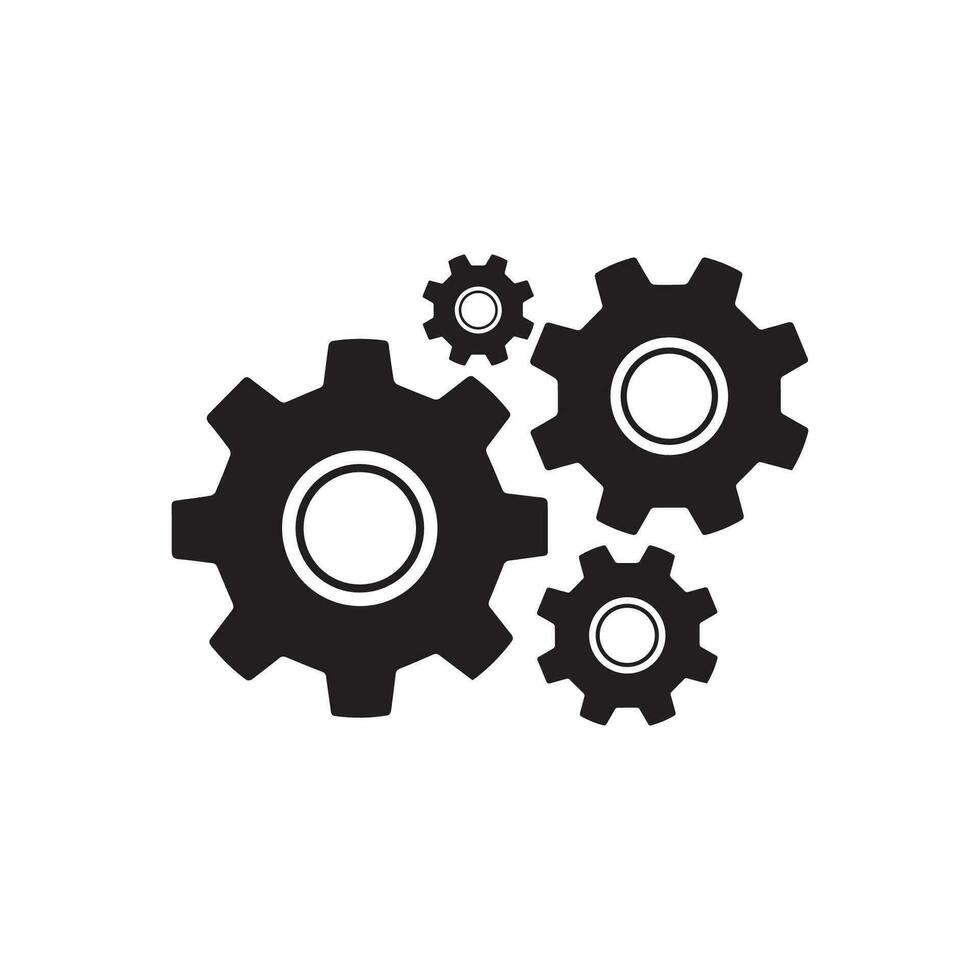 Gear Settings Icon Vector Illustration - Vector