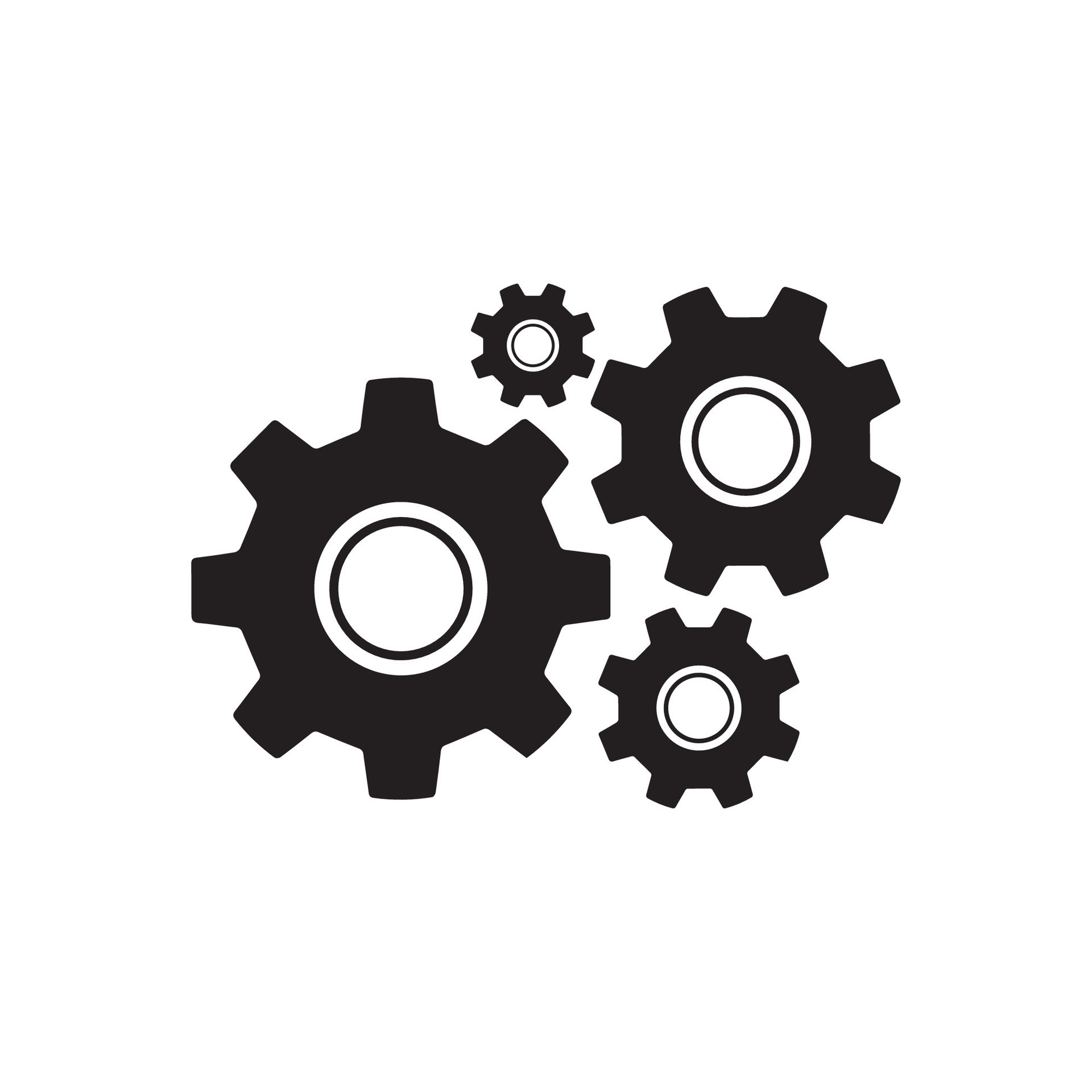 Gear Settings Icon Vector Illustration - Vector 26301880 Vector Art at ...