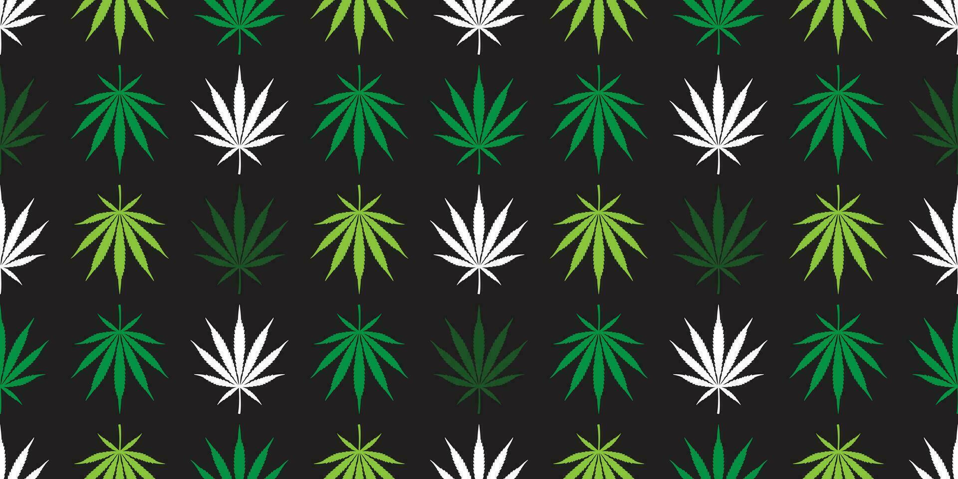 Marijuana seamless pattern vector cannabis weed leaf repeat wallpaper tile background scarf isolated plant