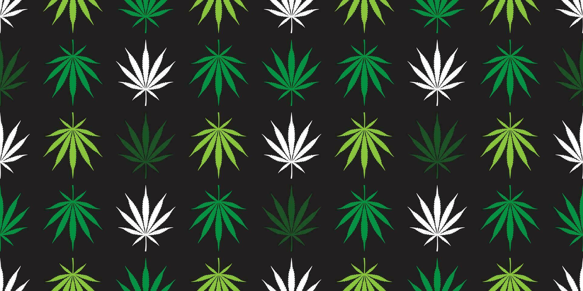 marijuana sin costura modelo vector canabis hierba hoja repetir fondo de pantalla loseta antecedentes bufanda aislado planta