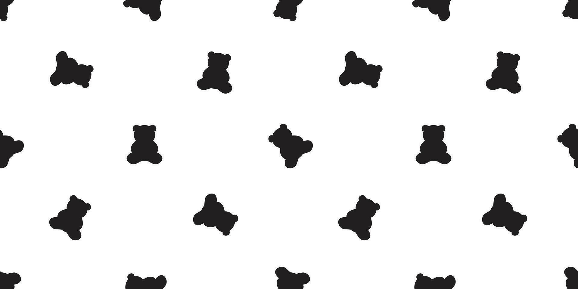 Bear seamless pattern teddy polar bear vector cartoon scarf isolated repeat wallpaper tile background illustration doodle
