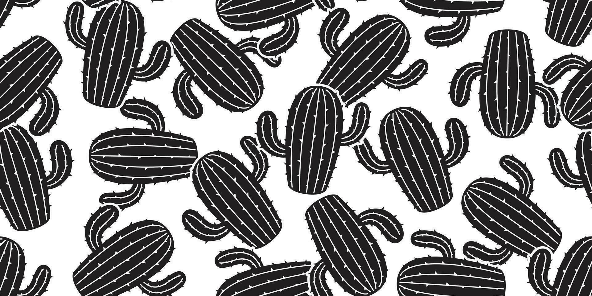 cactus seamless pattern vector Desert flower botanica summer plant garden tile background scarf isolated repeat wallpaper illustration doodle