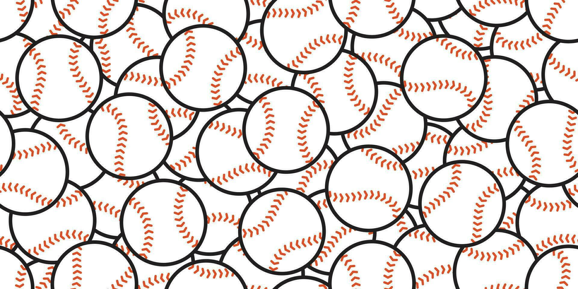 baseball Seamless pattern vector soft ball tennis sport scarf isolated tile background repeat wallpaper