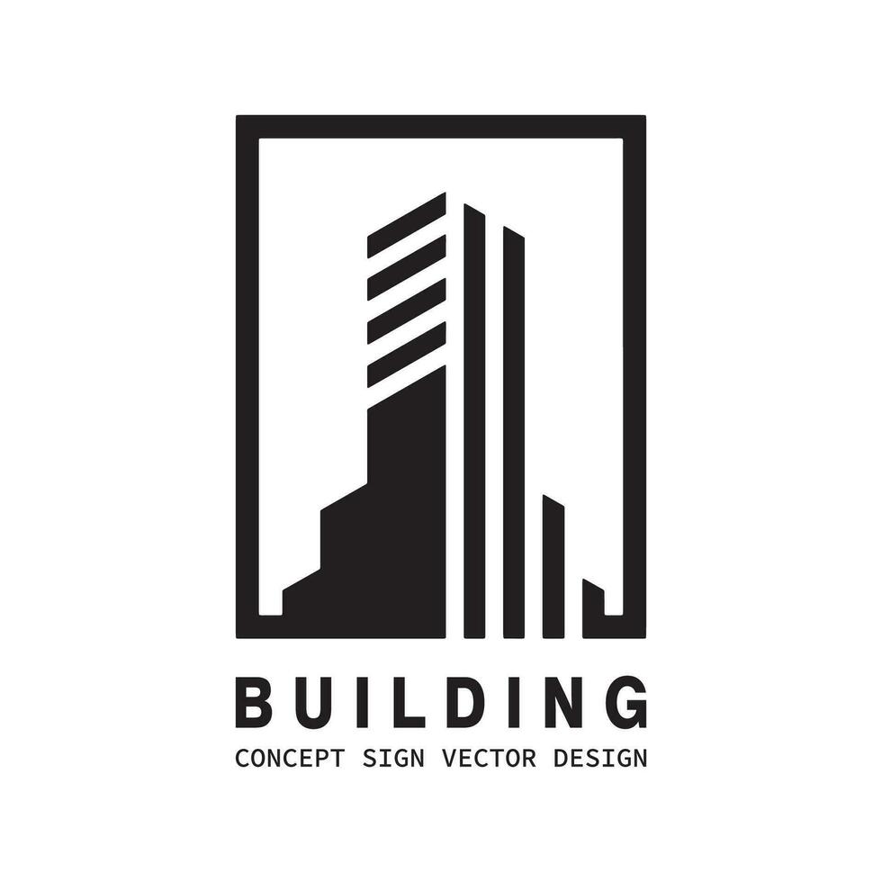 edificio logo vector plantilla de diseño