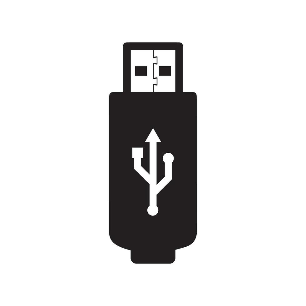 USB icon vector. Flash Drive icon symbol isolated on white background. vector