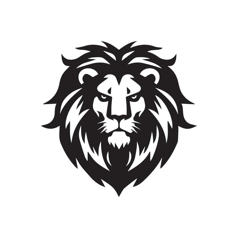 head lion mane part logo vector