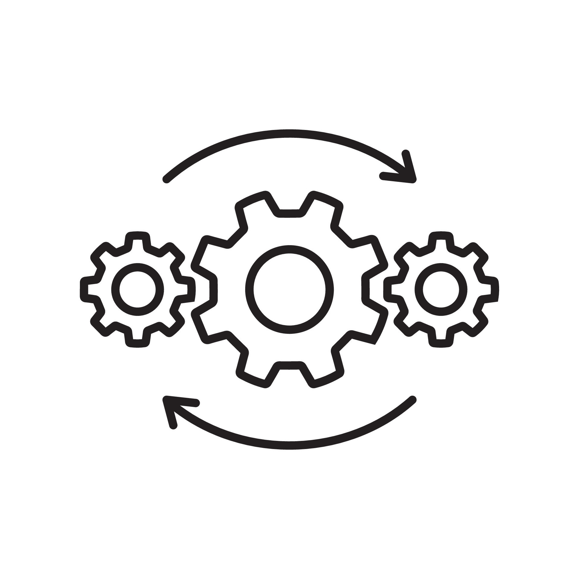 Operation line icon design. Process icon in modern line style design ...