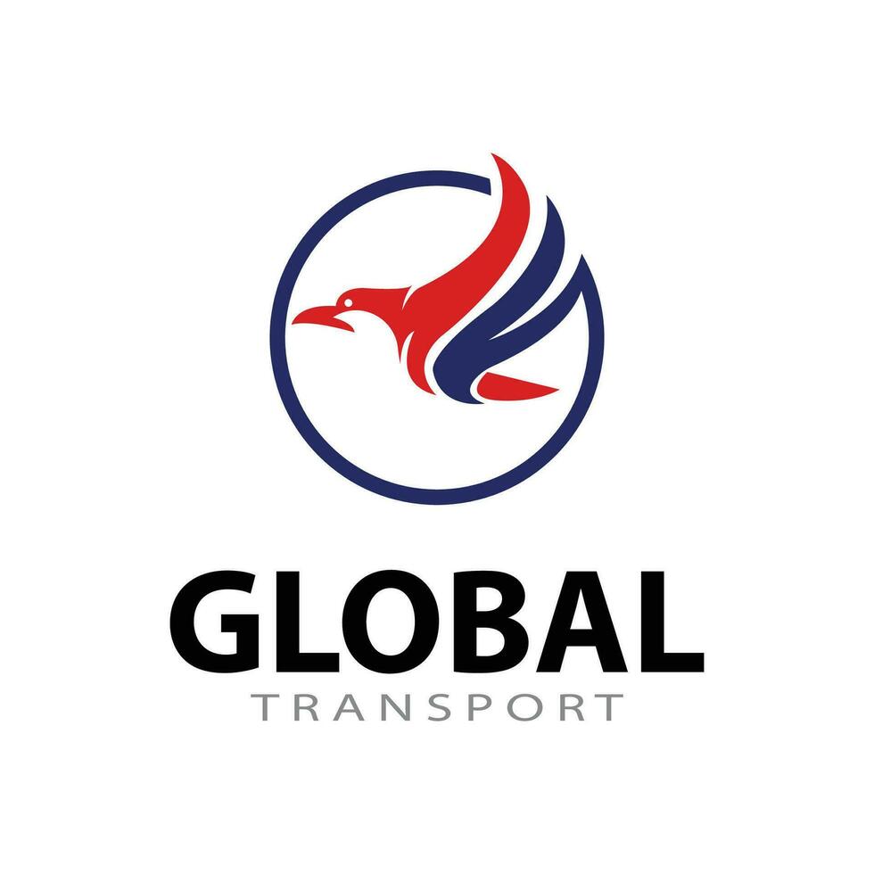 águila logo diseño. logística y transporte logo diseño vector