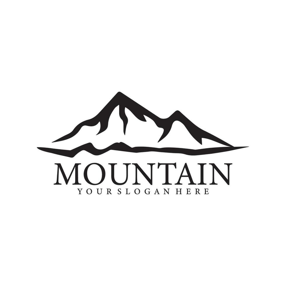 Black mountain logo design template vector