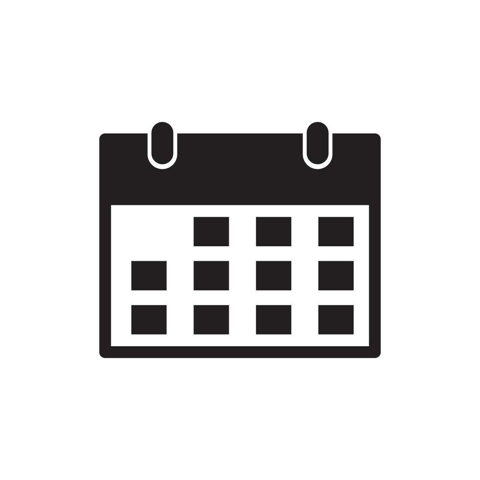 calendar icon vector. Calender symbol vector