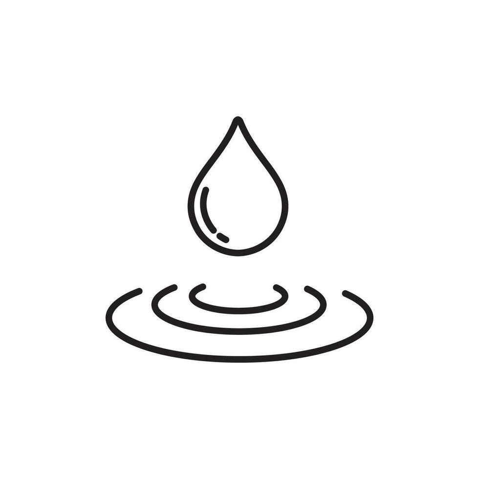 icono de gota de agua. icono de gota de líquido. icono de contorno de gota de agua. signo de estilo lineal para concepto móvil y diseño web. gota de agua icono de vector de línea simple. símbolo, ilustración de logotipo.