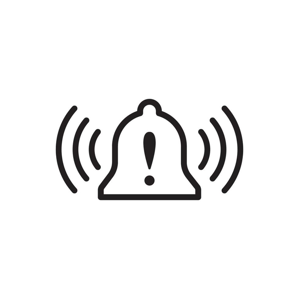 Simple bell line icon. Stroke pictogram. Vector illustration isolated on a white background. Premium quality symbol. Vector sign for mobile app and web sites.