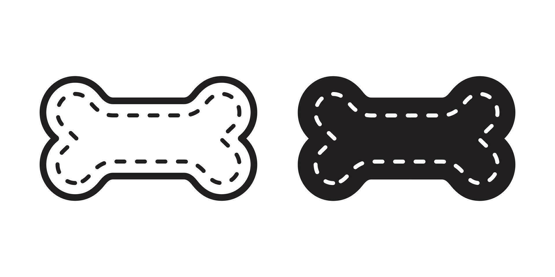 Dog bone vector icon logo symbol sign french bulldog pet cartoon illustration