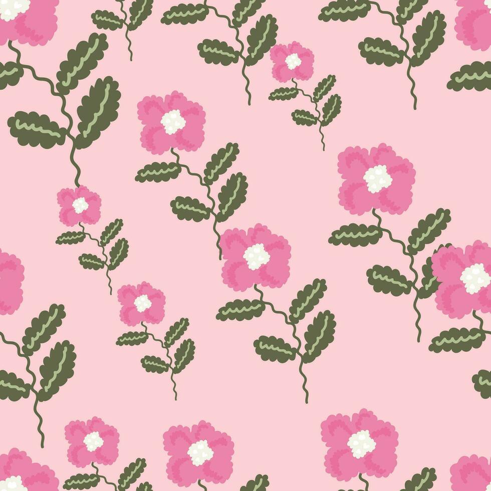 Small flower seamless pattern. Abstract floral ornament. Simple botanical backdrop. vector