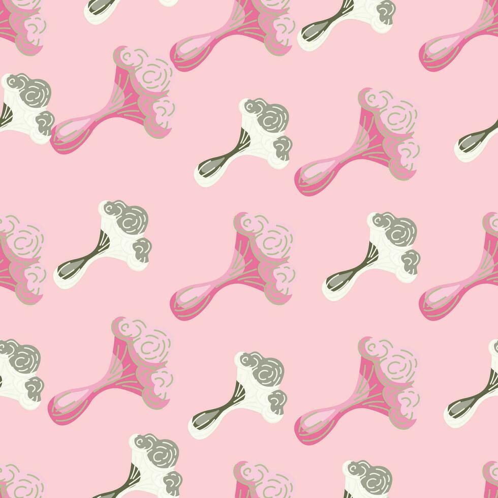 Simple psychedelic mushrooms seamless pattern. Magical fly agaric wallpaper. vector
