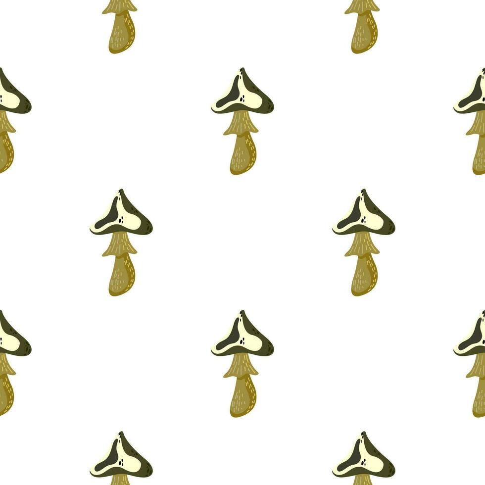 Psychedelic mushrooms seamless pattern. Magical fly agaric wallpaper. vector