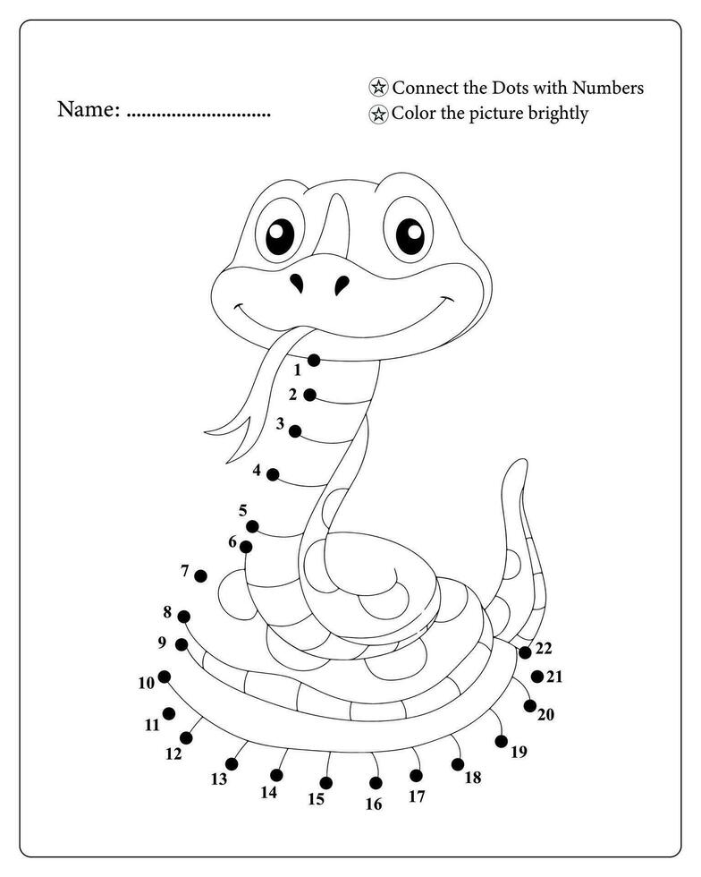 Cute Animals Dot To Dot Pages for Kids, Coloring pages for Kids vector