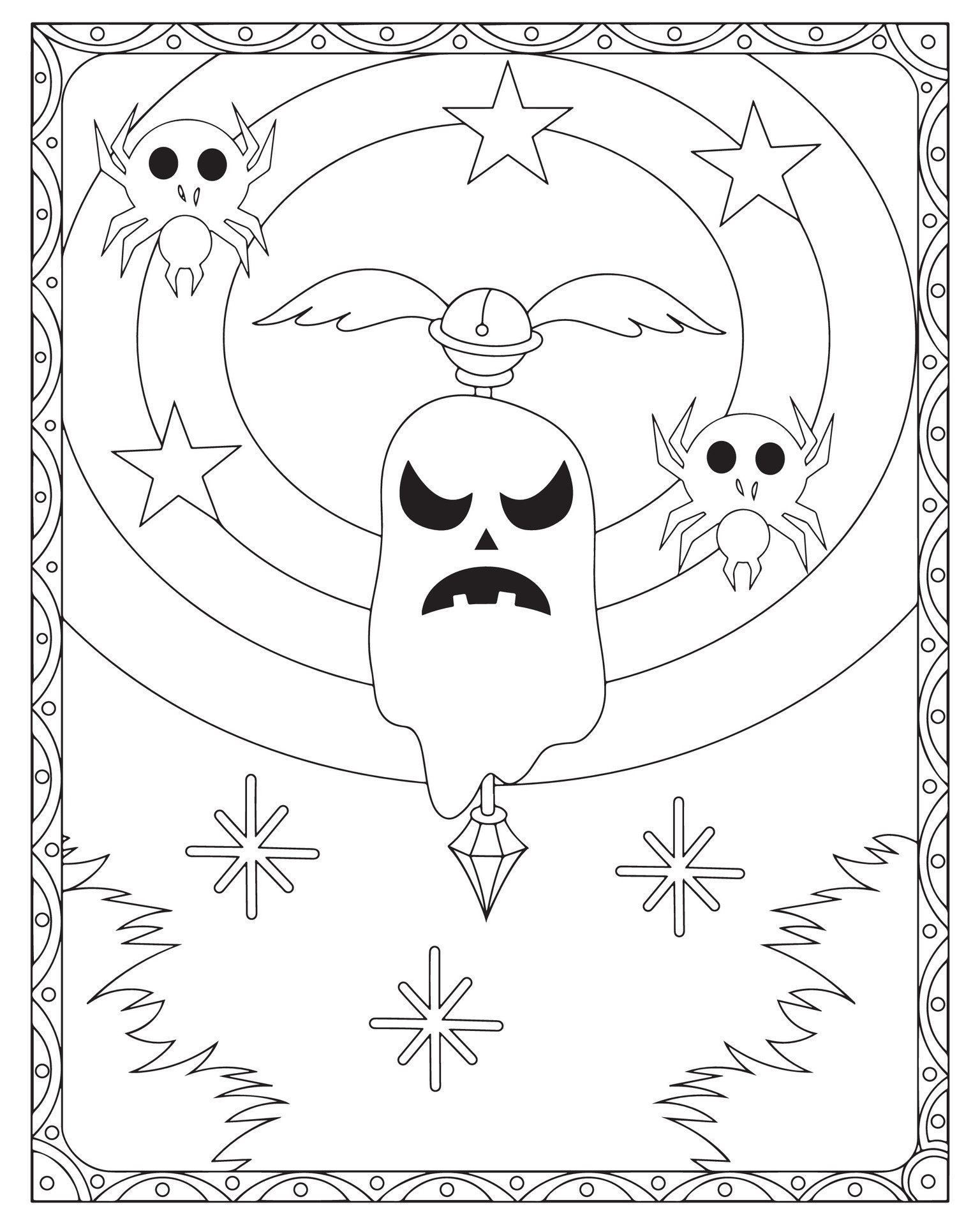 Halloween Coloring Pages for kids, Halloween Ghost Coloring pages for
