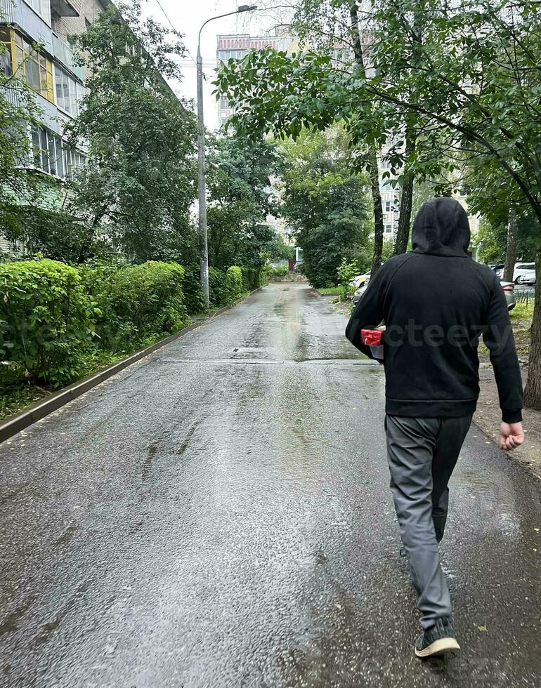 Bad weather and rain outside photo