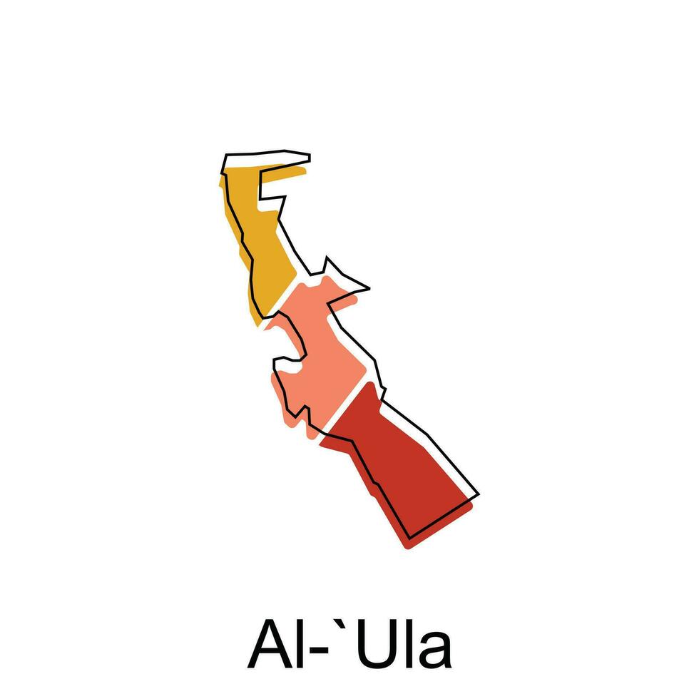 Alabama 'ula mapa. vector mapa de saudi arabia capital país vistoso diseño, ilustración diseño modelo en blanco antecedentes