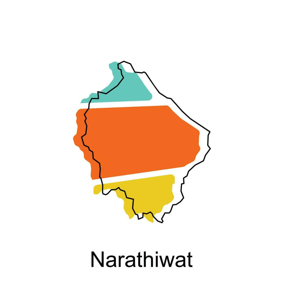 vector mapa de narathiwat moderno describir, alto detallado vector ilustración vector diseño plantilla, adecuado para tu empresa