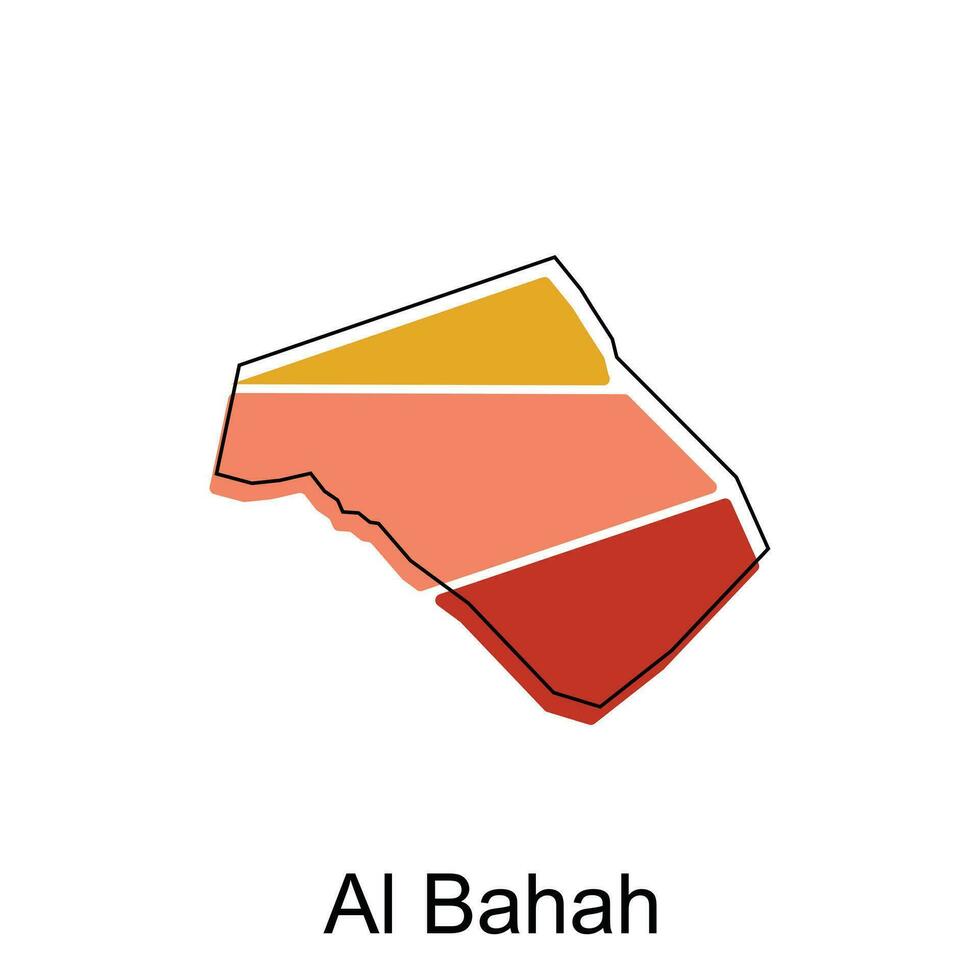 Alabama baah mapa. vector mapa de saudi arabia capital país vistoso diseño, ilustración diseño modelo en blanco antecedentes