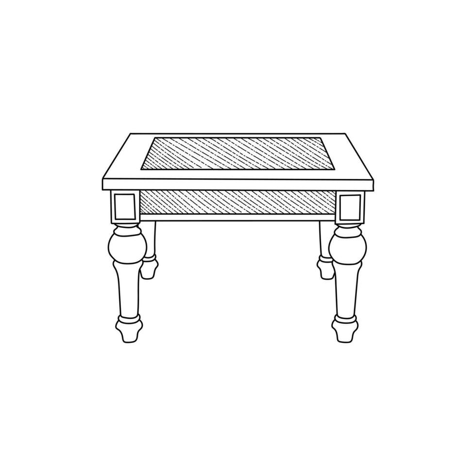 Table logo design concept illustration idea style flat vector design. isolated on white background