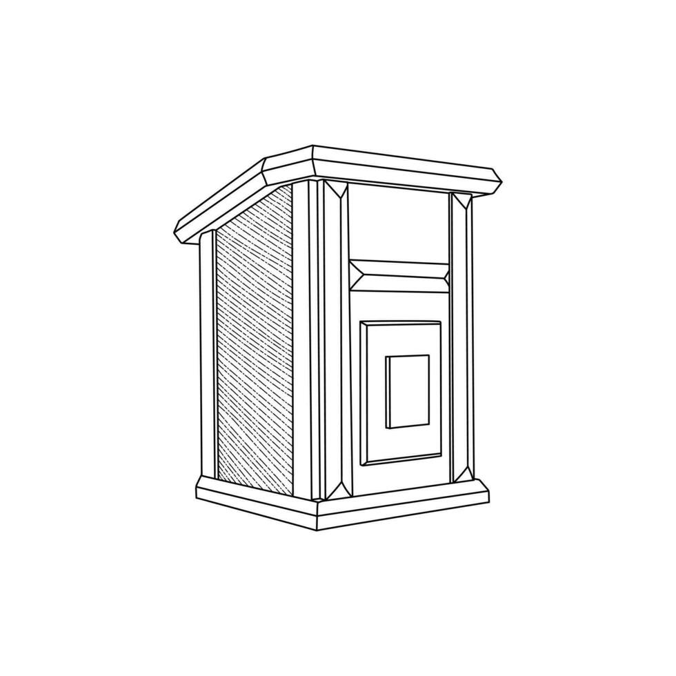 Podium icon line art Style design template, vector symbol, sign, outline illustration.line art design template, vector symbol, sign, outline illustration.