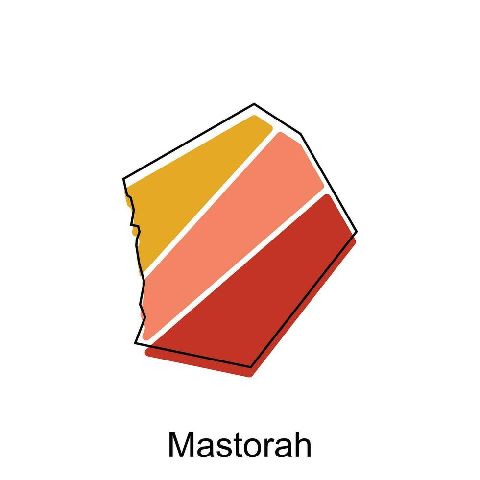 Mastorah map. vector map of Saudi Arabia capital Country colorful design, illustration design template on white background