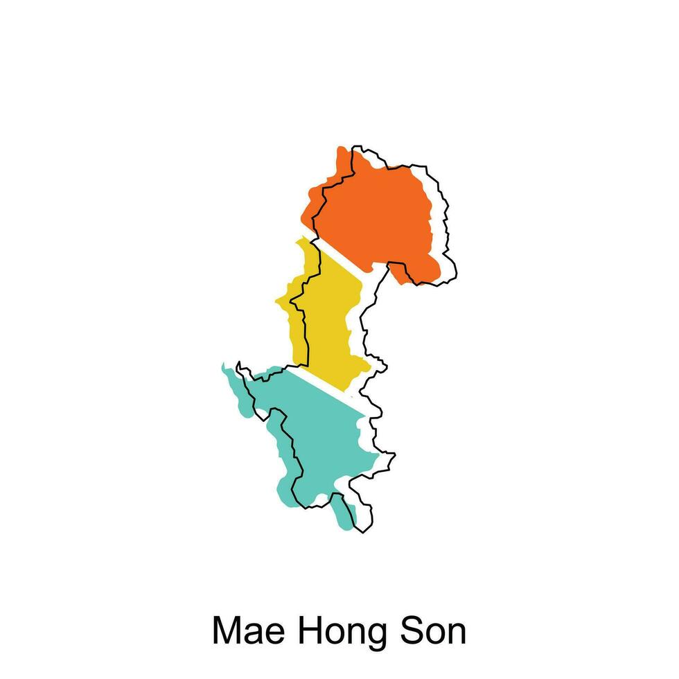 vector map of Mae Hong Son modern outline, High detailed vector  illustration vector Design Template, suitable for your company