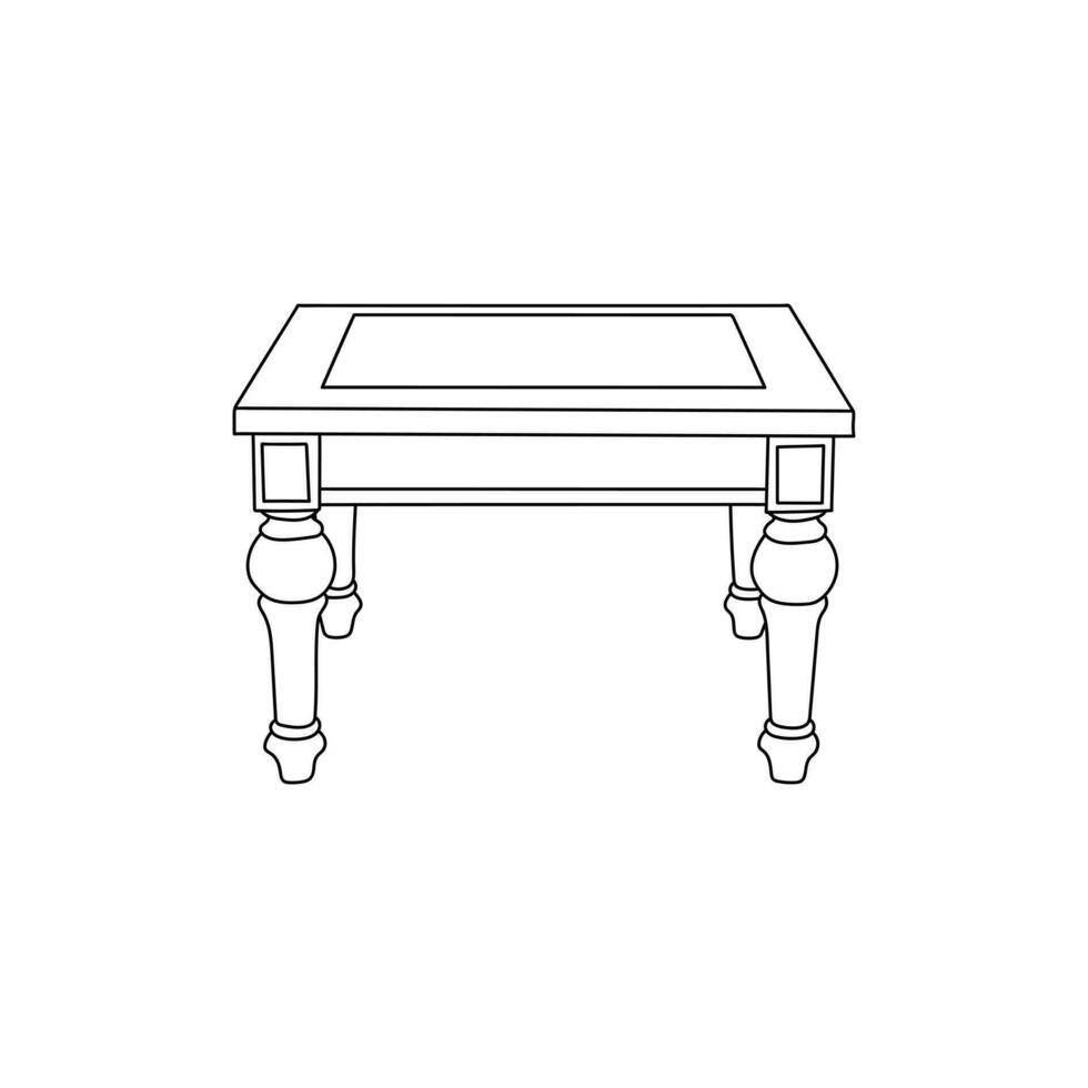 Table icon logo design concept illustration idea style flat vector design. isolated on white background