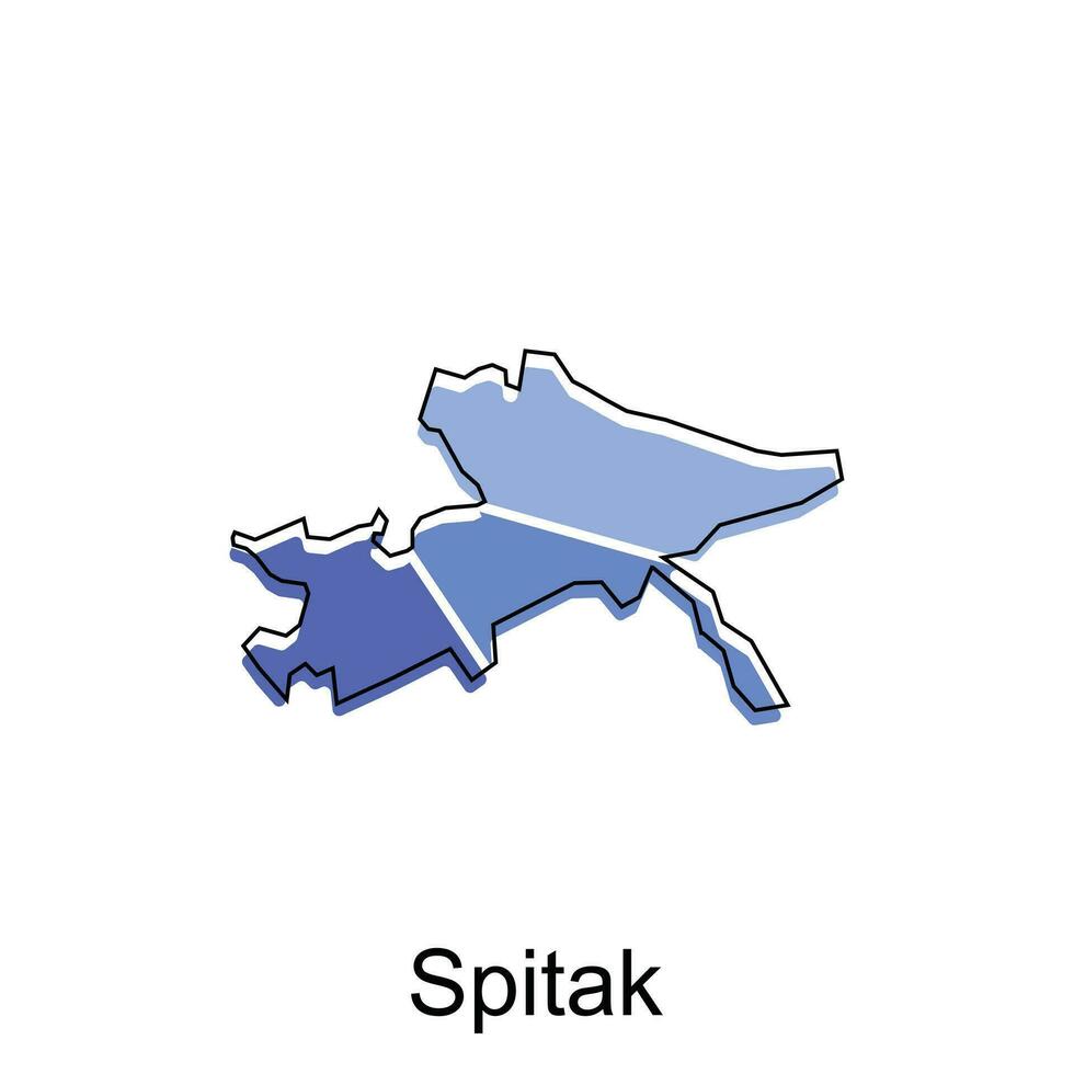 vector mapa de el spitak. fronteras de para tu infografía. vector ilustración diseño modelo