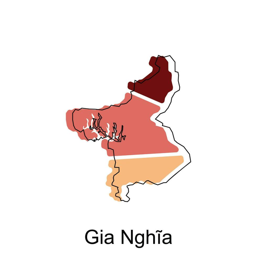 mapa de gia nghia geométrico vector diseño plantilla adecuada para tu empresa