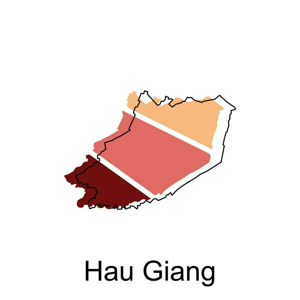 Map of Hau Giang Geometric Vector Design Template,suitable for your company