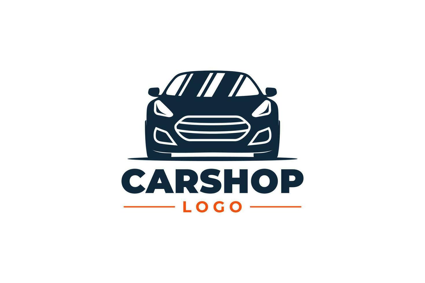 car shop logo template sedan vector