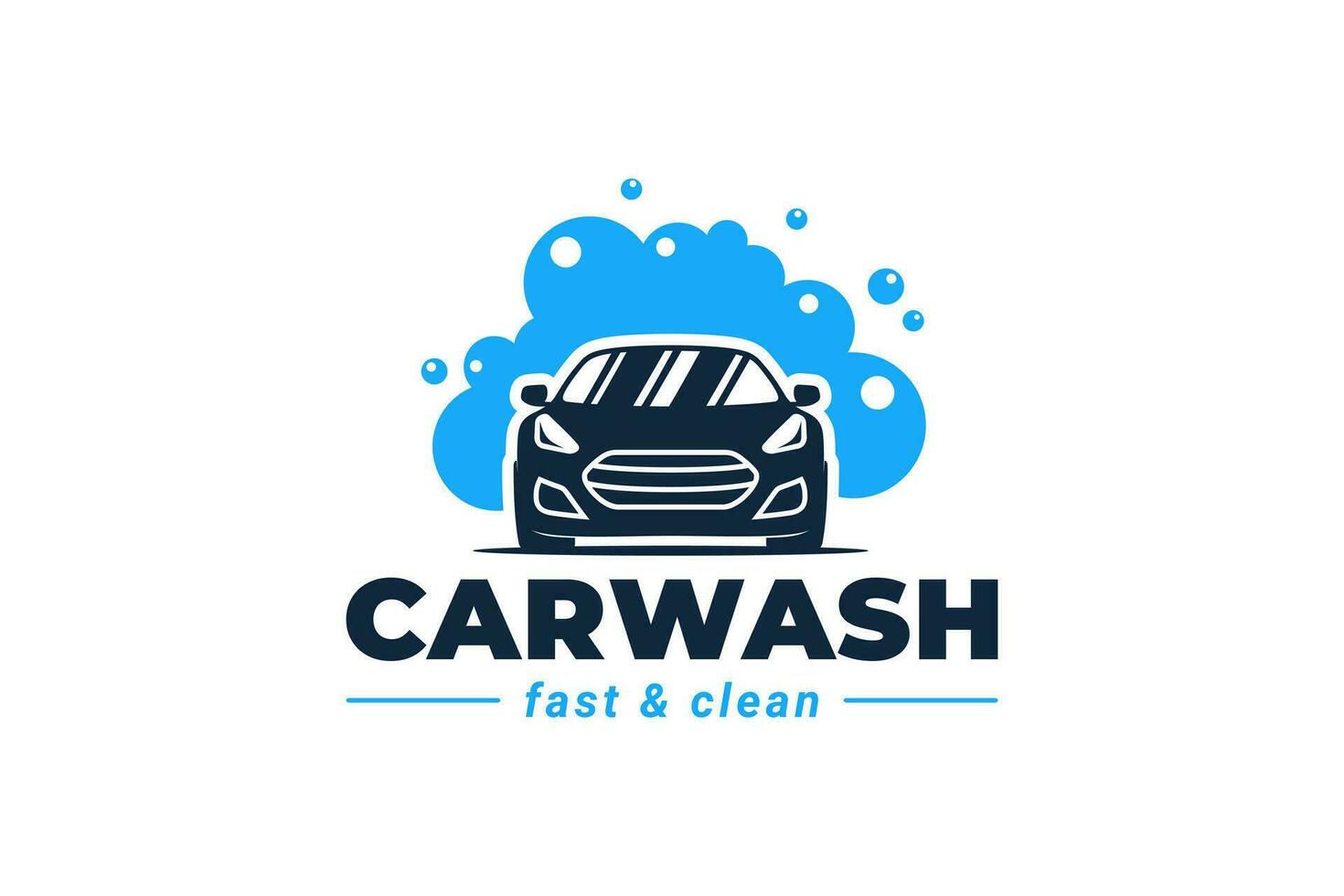 car wash logo bubble foam steam vector